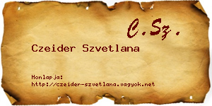 Czeider Szvetlana névjegykártya